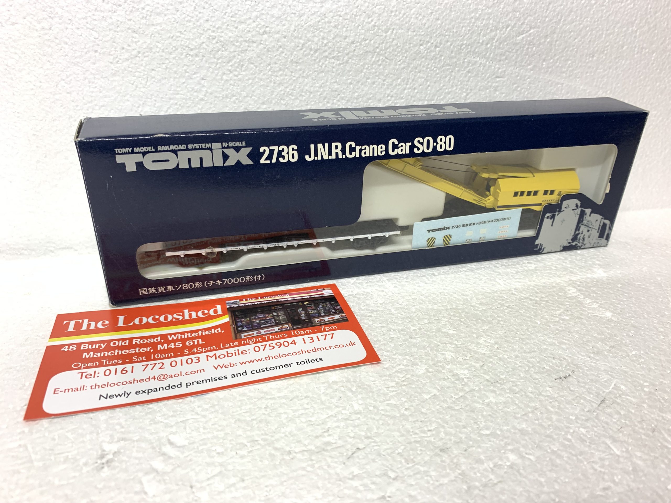 Tomix N Gauge 2MM 2736 J.N.R. Crane Car SO-80 - The Locoshed