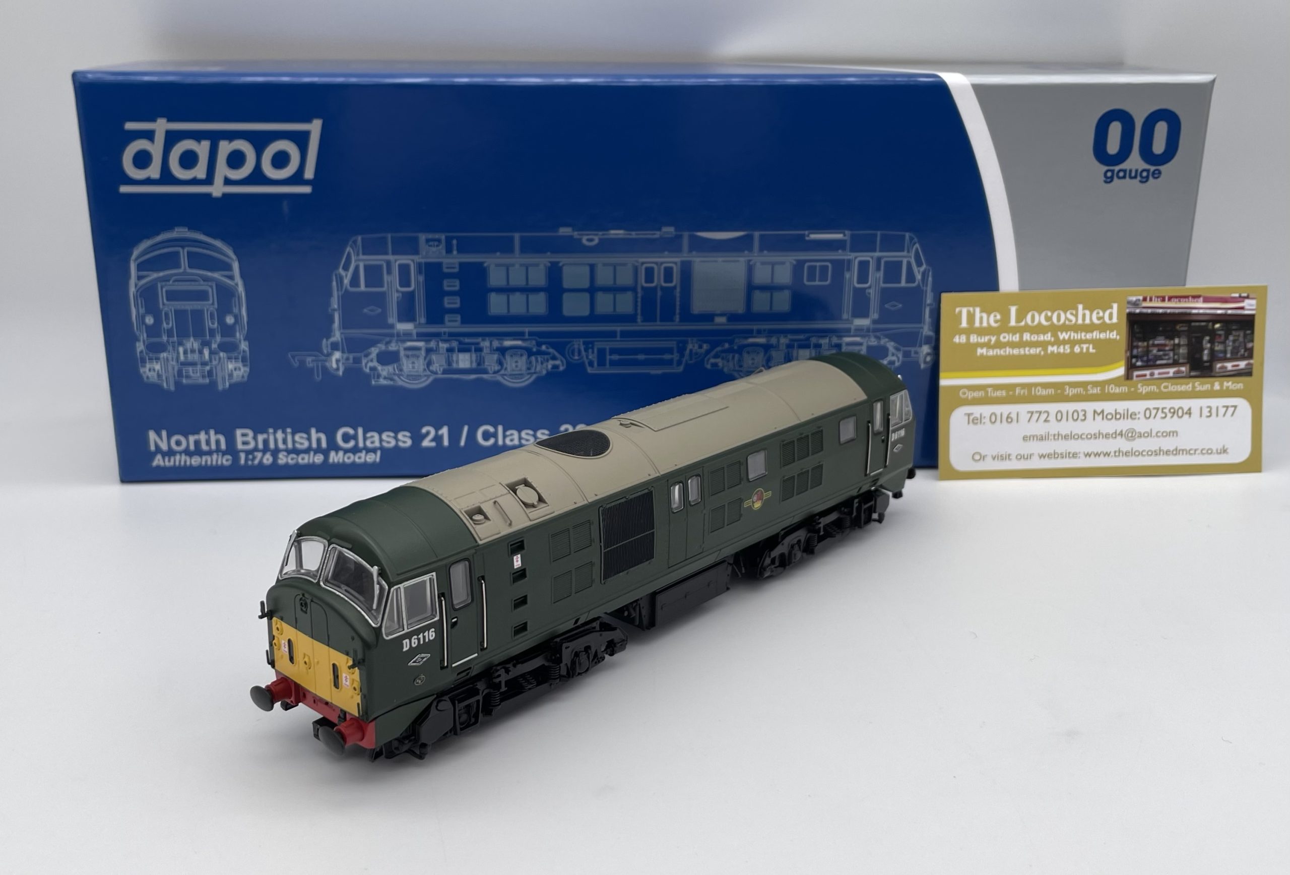 Dapol 4d 025 003 Class 21 Br Green D6116 With Small Yellow Panel Head Code Discs Oo The 2651