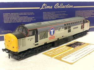 ULTRASCALE WHEELS, LIGHTS, DUAL MOTORS, DCC READY; Lima Class 37 37407 Transrail 'Black Tower' 