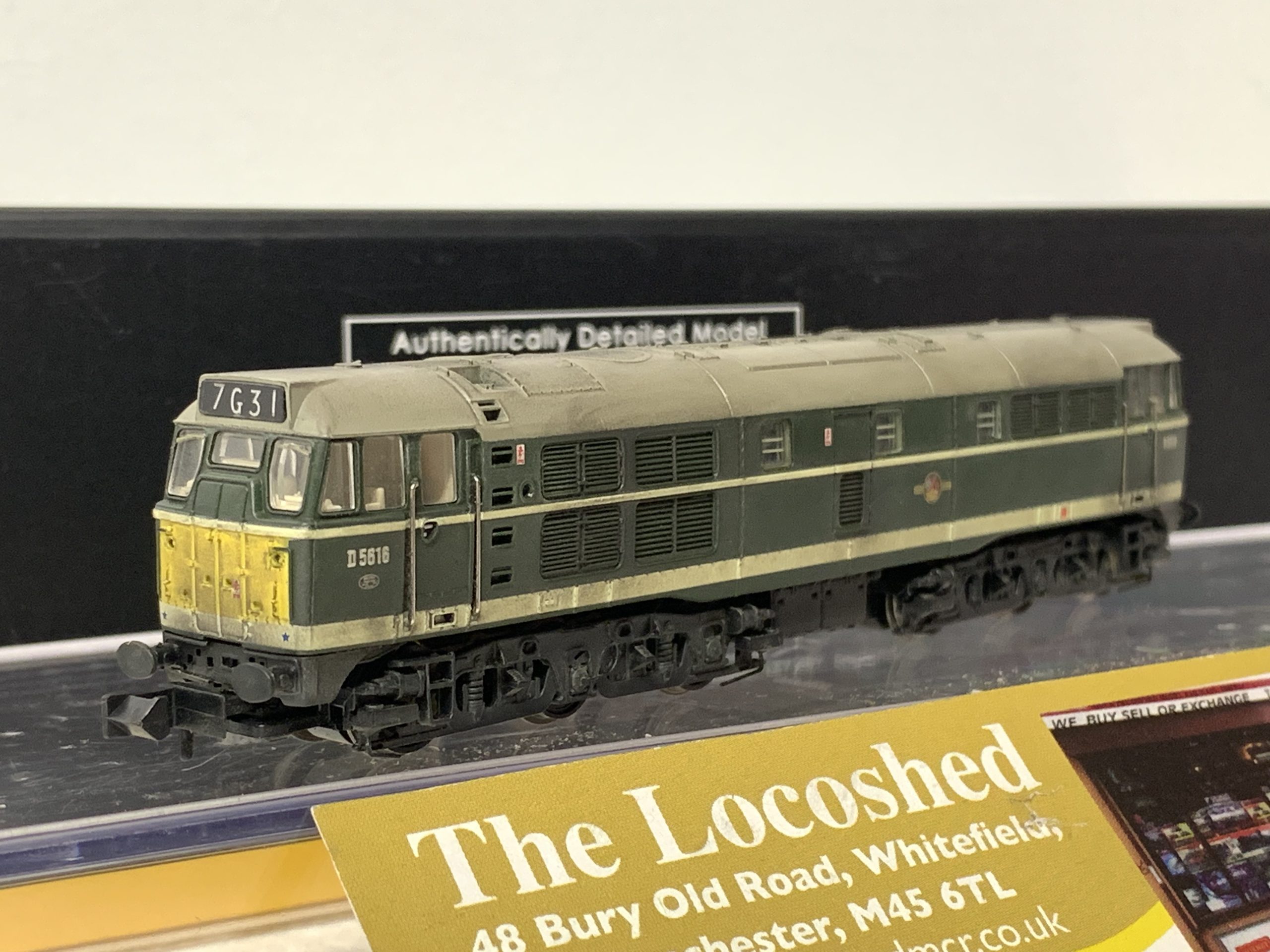 DCC SOUND/WEATHERED Graham Farish 371-111A Class 31/1 D5616 BR Green Small Yellow Panels