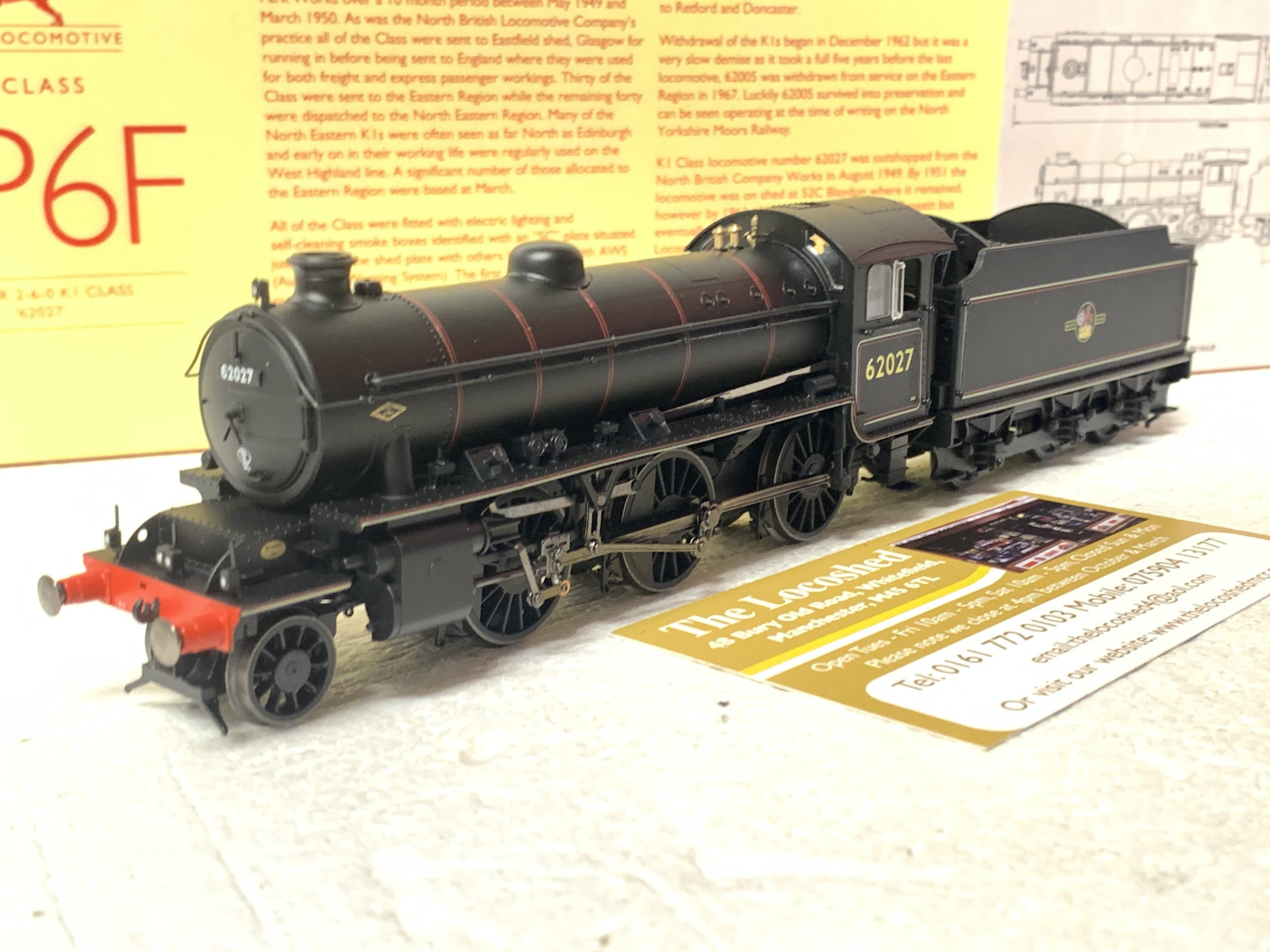 Hornby R3243A BR (Late) 2-6-0 Class K1 Locomotive '62027'