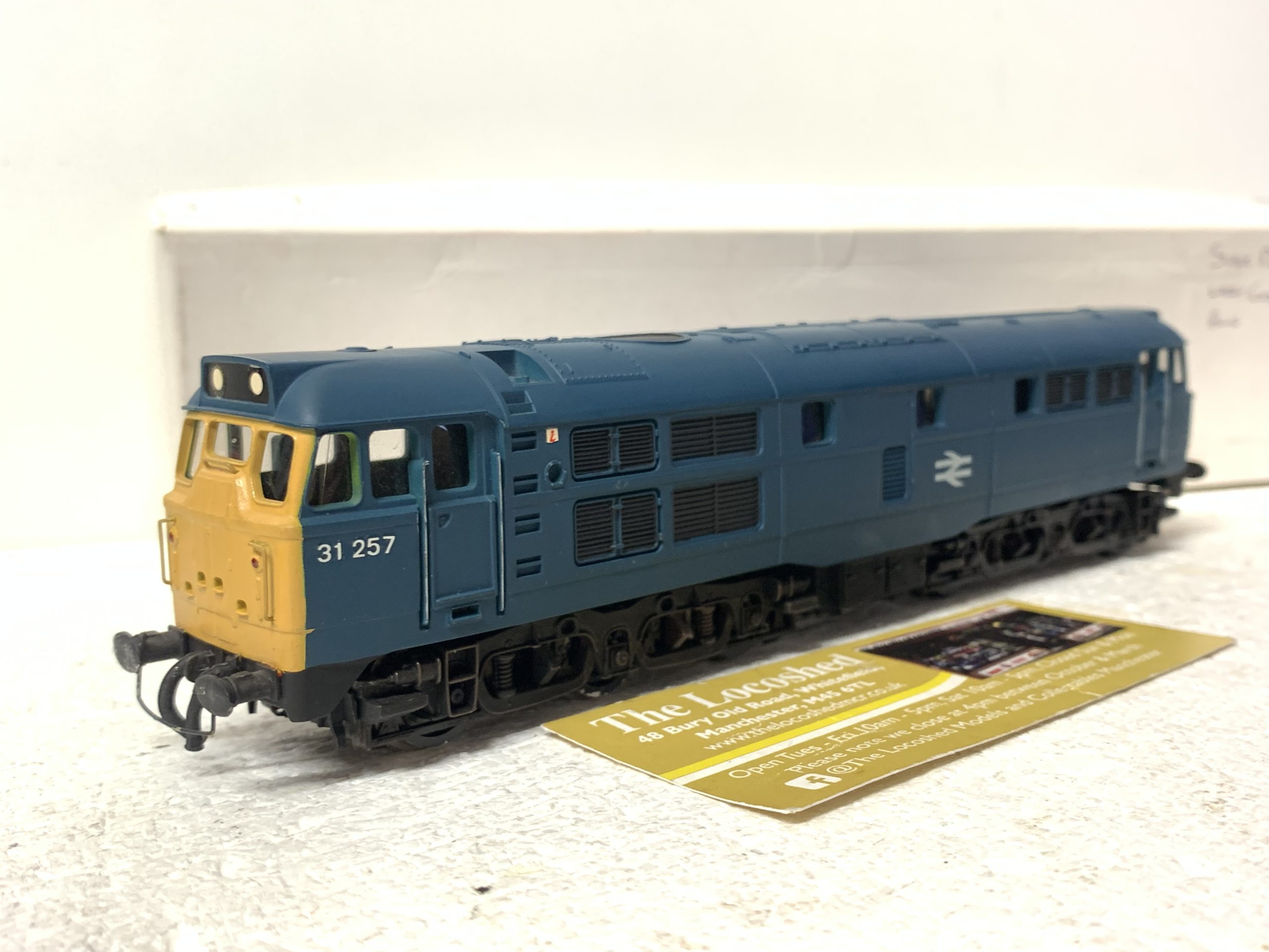 Larry Goddard Repainted, renumbered, super detailed; Airfix GMR Class 31 BR Blue 31257