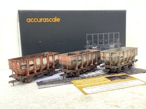 WEATHERED Accurascale British Railways HOP24/HUO 24.5T Hopper Wagon - Set N ACC1005-HUO-N