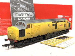 DCC SOUND, LIGHTS, WEATHERED Hornby R3289TTS Class 37 Network Rail '97301' with TTS Sound