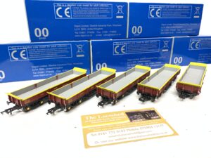 SET OF 5 Dapol OO Gauge EWS Maroon & Gold Turbot Engineers Wagons