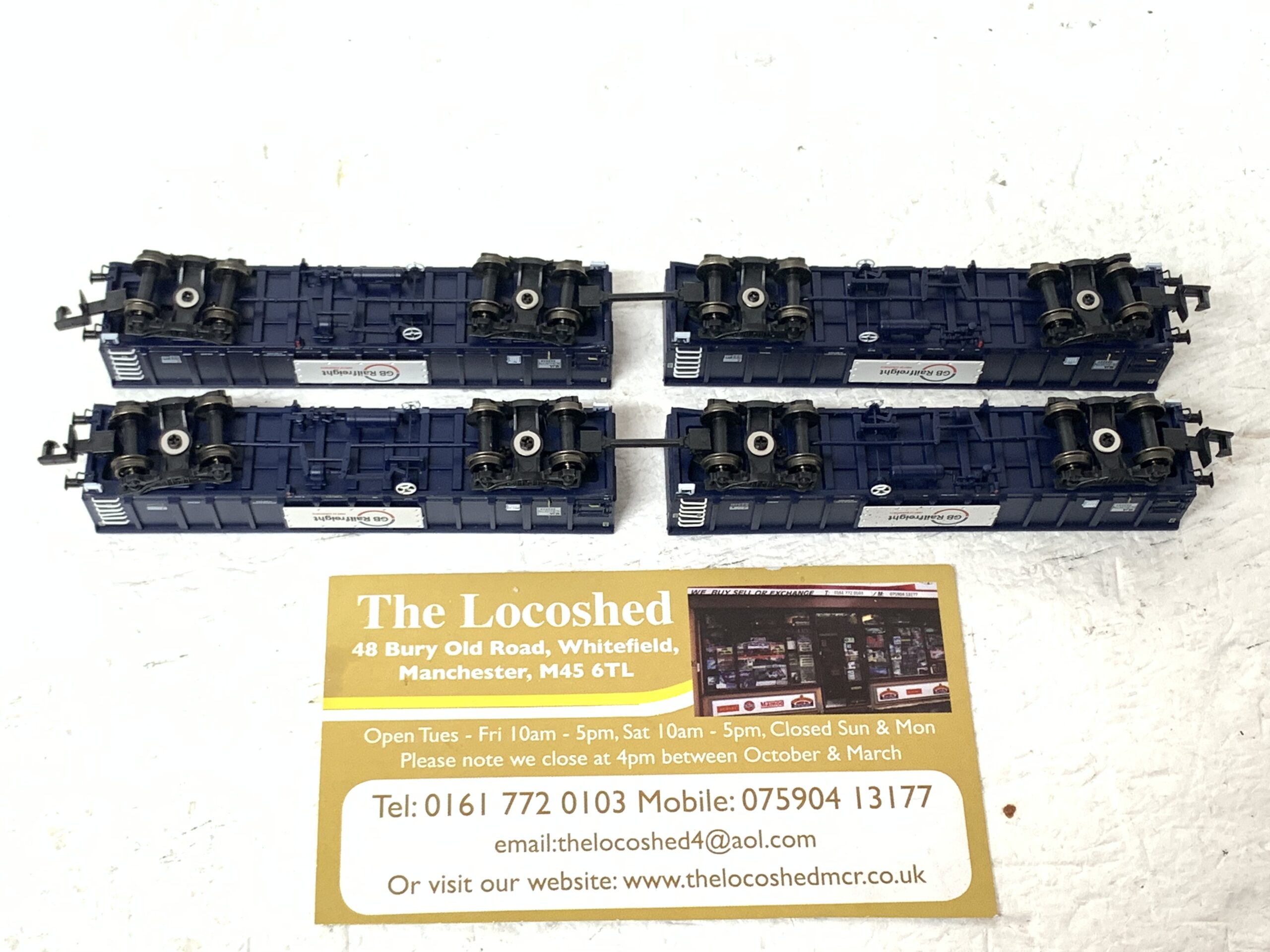 Rake of Four - Dapol N Gauge MJA Bogie Box Wagons GBRf - Image 5