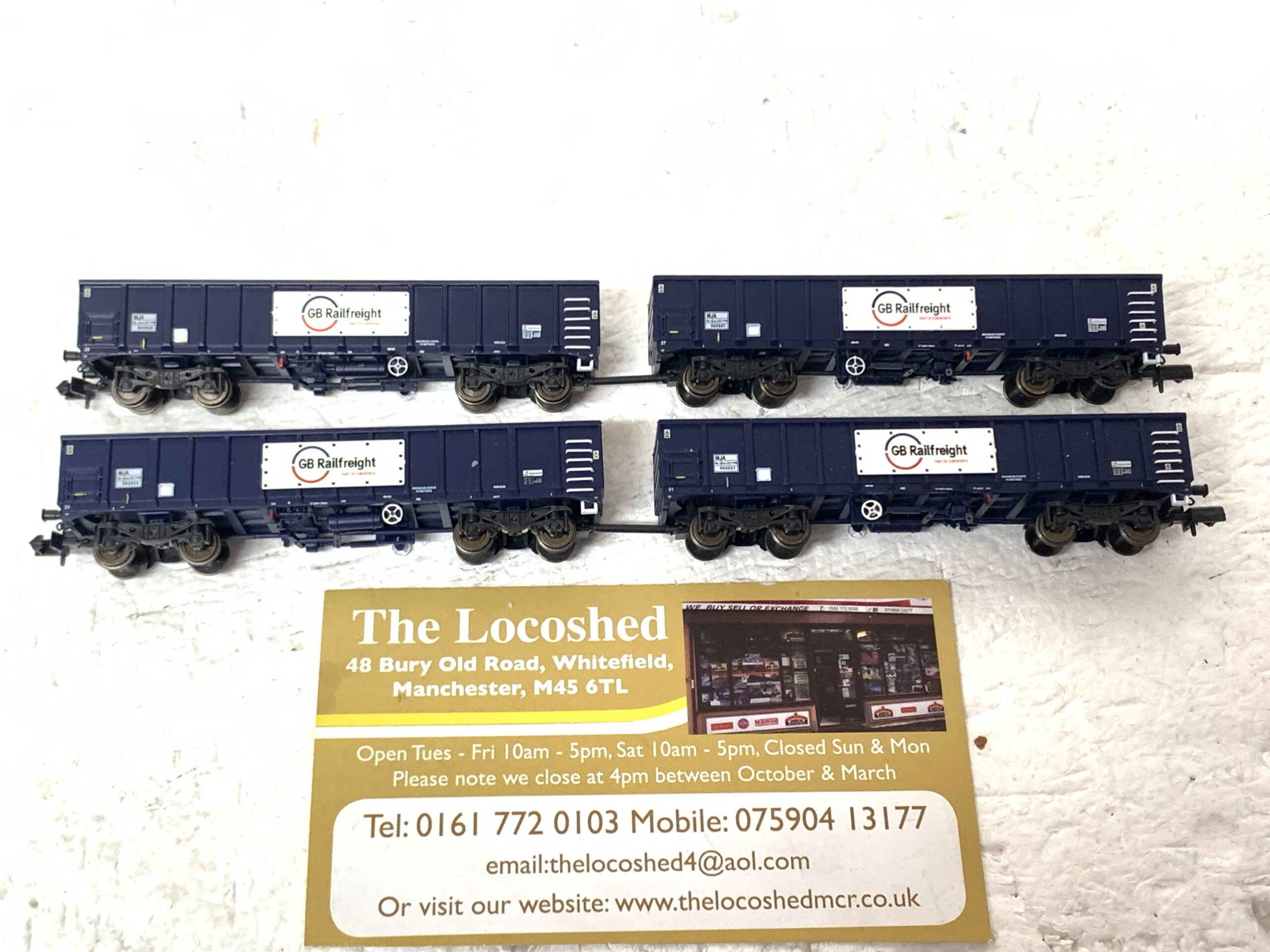 Rake of Four - Dapol N Gauge MJA Bogie Box Wagons GBRf - Image 3
