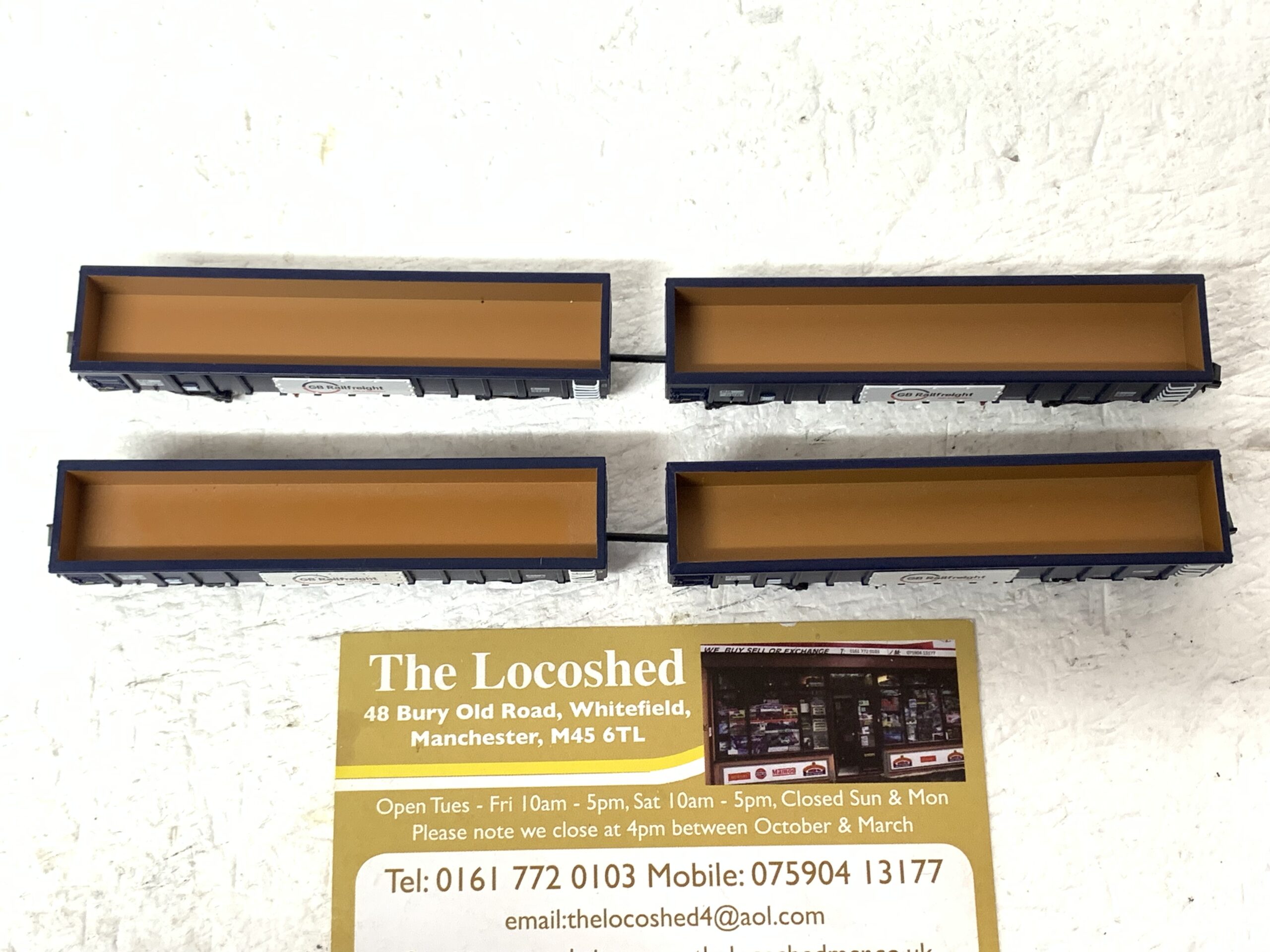 Rake of Four - Dapol N Gauge MJA Bogie Box Wagons GBRf - Image 2