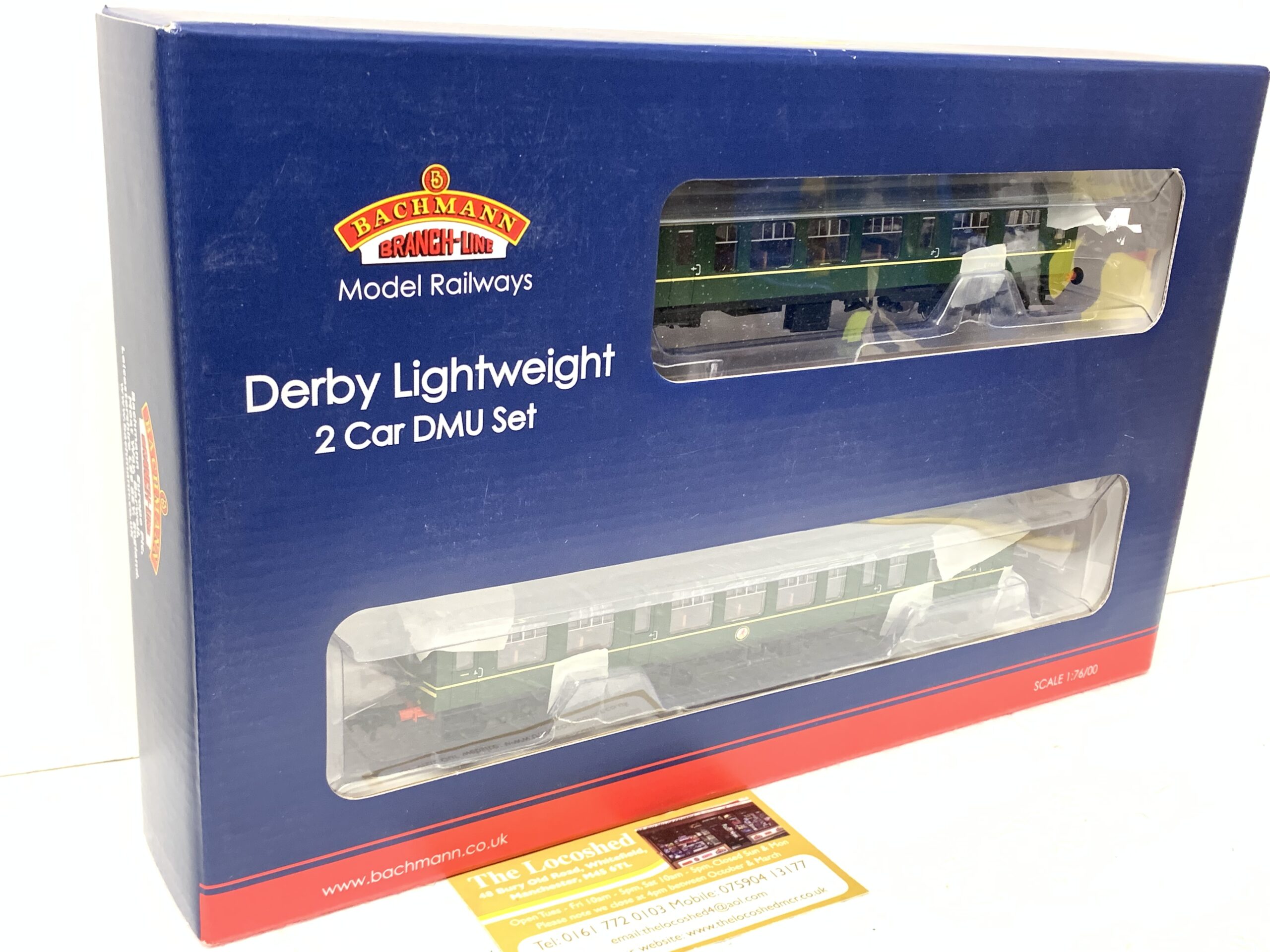 Bachmann 32-516A Derby Lightweight Two Car DMU BR Green with Speed Whiskers - Image 4